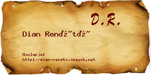 Dian Renátó névjegykártya